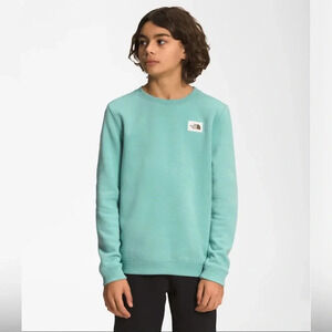 Boys The North Face Heritage Crew Wasabi Sweatshirt Size Med NEW WITH TAGS